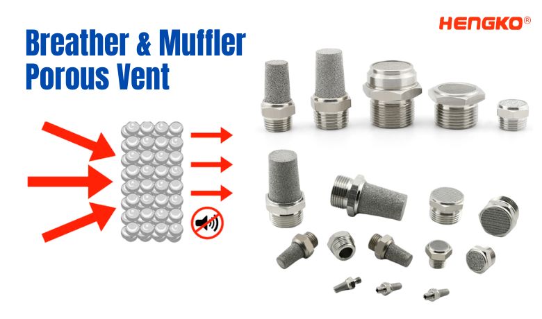 Breather & Muffler Porous Vent filter OEM for sale