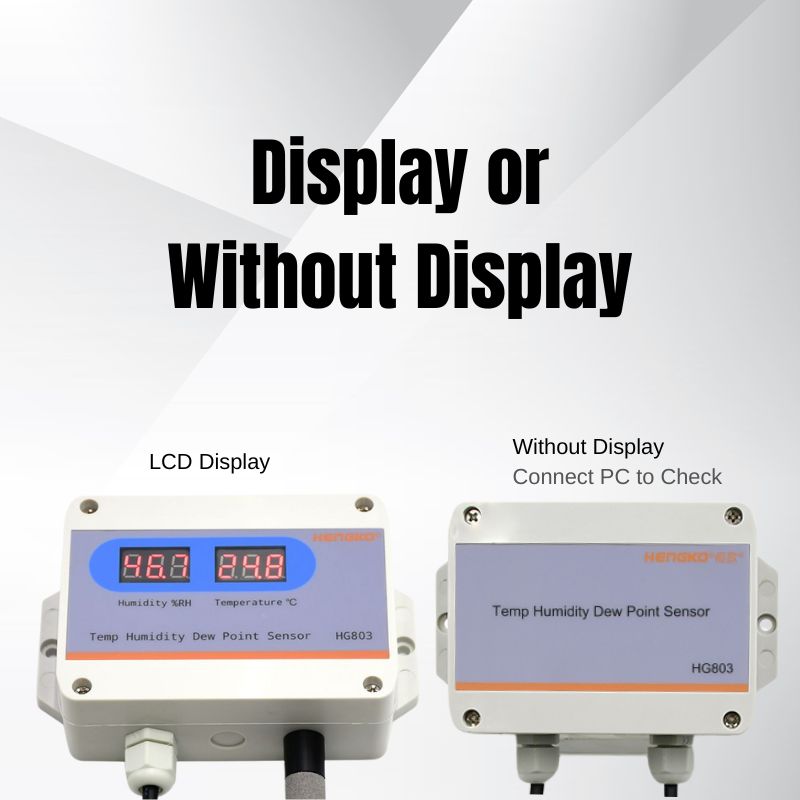 Display Option Temperature and Humidity Transmitter HG803