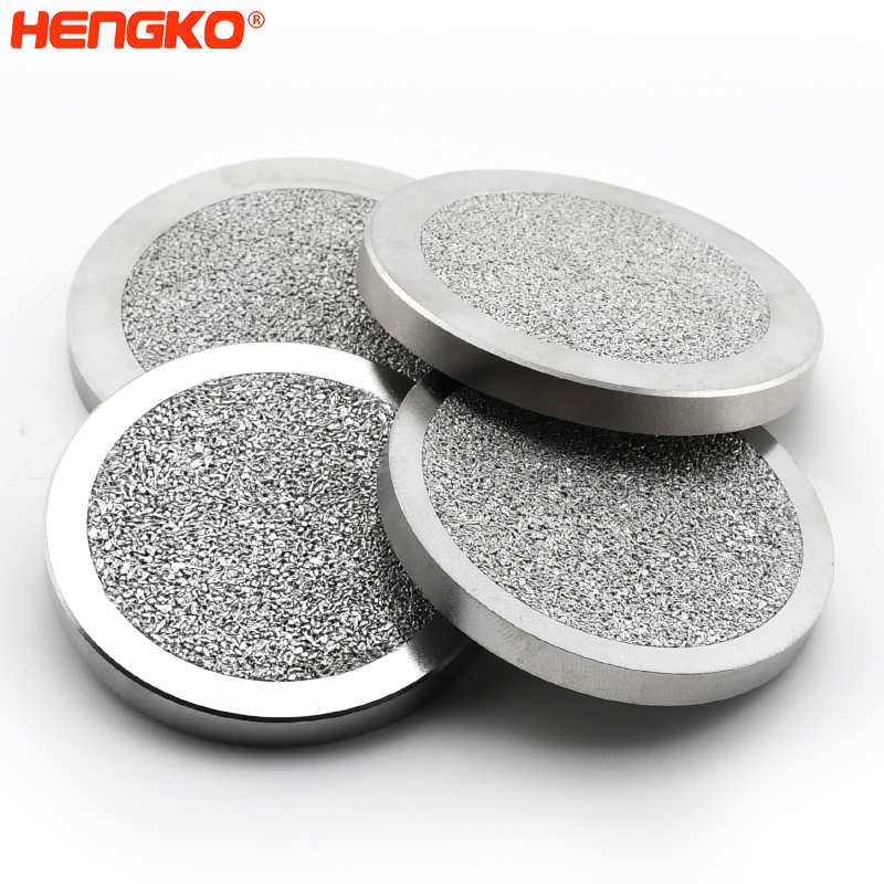 stainless steel filter disc supplier replacement microns sintered porosity  metal powder 316L stainless steel disc filter with ring used for  pharmaceutical industry