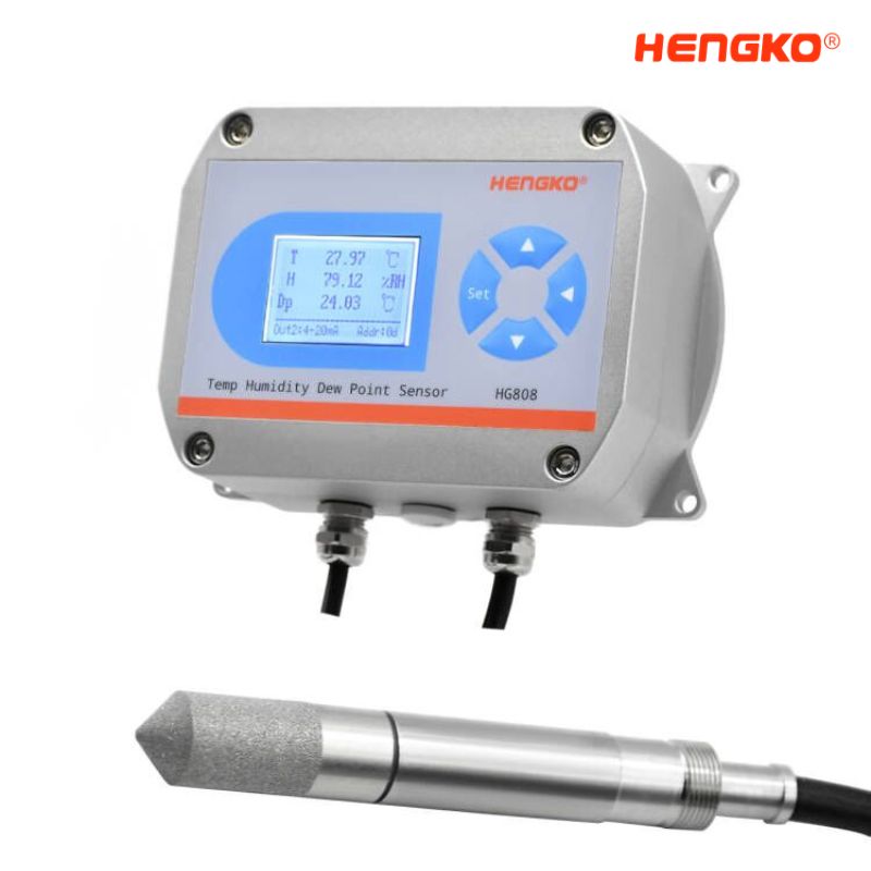 mataas na temperatura humidity transmitter na may normal na metal probe HG808 Display